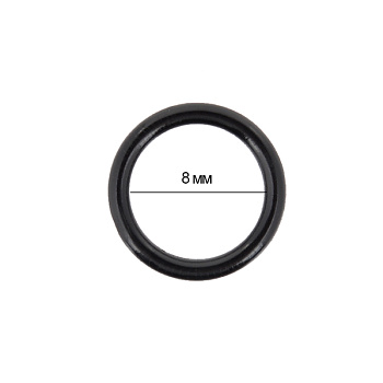 Кольцо для бюстгальтера d8мм пластик TBY-12671 цв.черный, уп.100шт