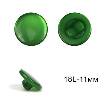 Пуговицы пластиковые C-NE67-2 цв.зеленый 18L-11мм, на ножке, 36шт