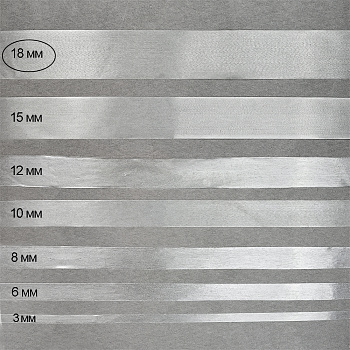 Лента (резинка) TBY силиконовая матовая 38005 шир.18мм толщ. 0,28мм уп.50м