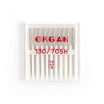 Иглы для бытовых швейных машин ORGAN универсальные №70, уп.10 игл