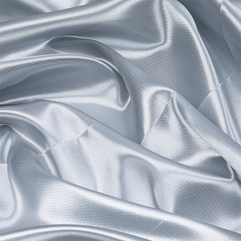 Ткань Атлас-сатин 67 г/м² 100% полиэстер шир.150 см арт.AS.27 цв.серый рул.100м