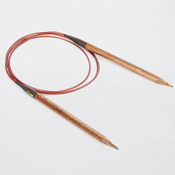 31084 Knit Pro Спицы круговые для вязания Ginger 2,75мм/80см, дерево, коричневый