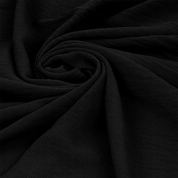Ткань Лен Манго сей 165 г/м² 100% полиэстер шир.150 см арт.С.2146.07 цв.черный рул.50м (±5м)