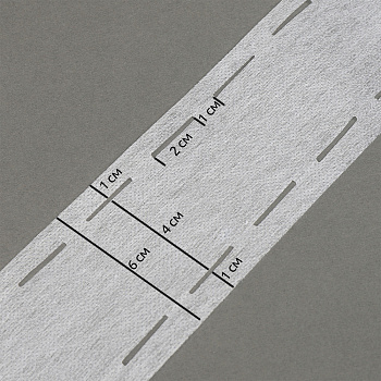 Лента Idealtex корсажная клеевая 60мм в инд.упаковке 10-40-10 белый 40гр 6760W рул.100м