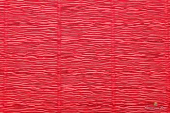 Бумага гофрированная Италия 50см х 2,5м 180г/м² цв.580 красный